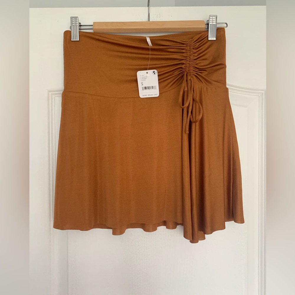 Free People shiny stretch skirt